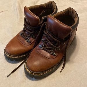 Marsh landing boots size 5.5 women’s. Brown/black leather, tie up ankle boot.